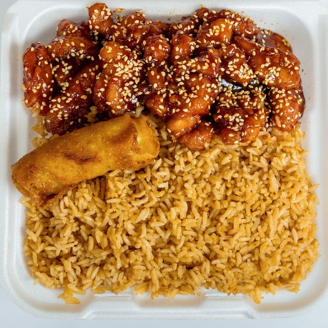 Sesame Chicken Platter.