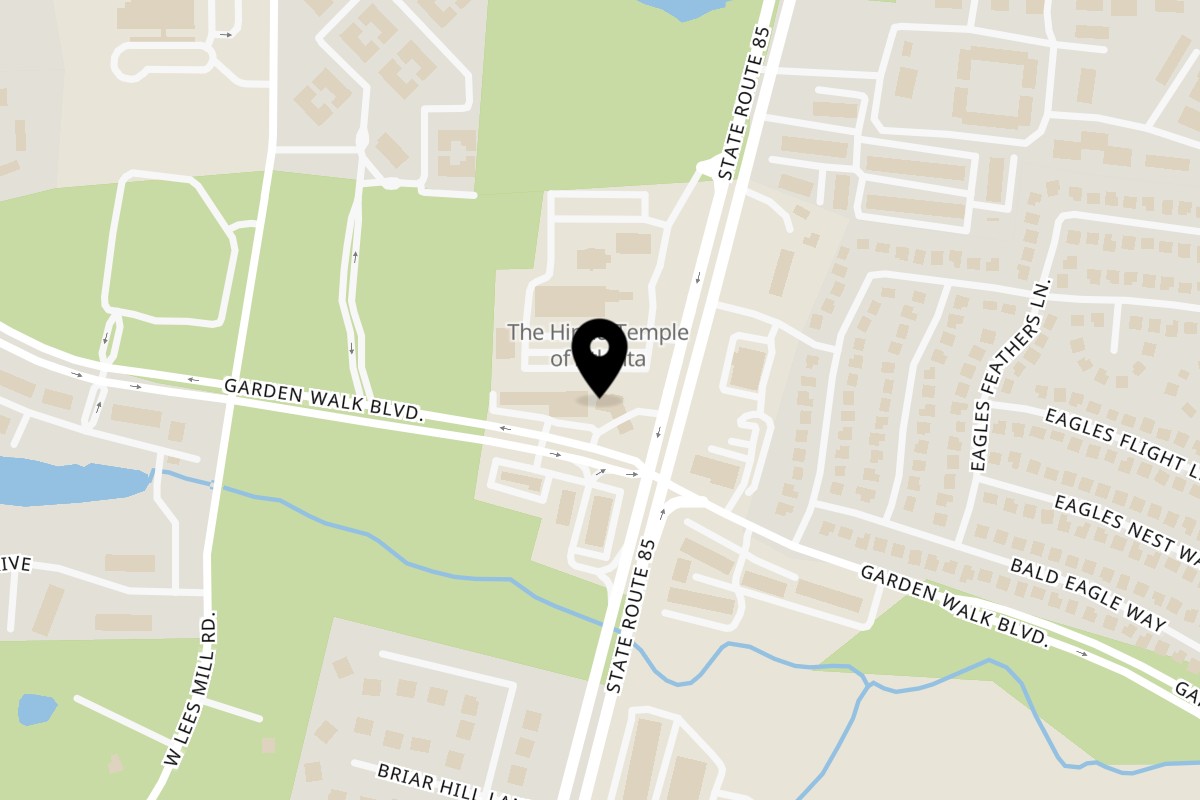 Map showing the location of Kung Fu Wings on 5883 GA-85 in Riverdale
